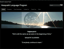 Tablet Screenshot of hesquiahtlanguage.org